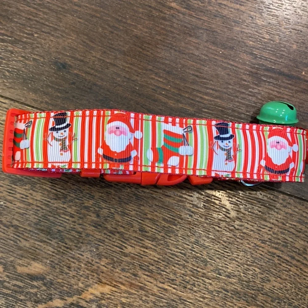 Christmas dog collar with jingle bells size small